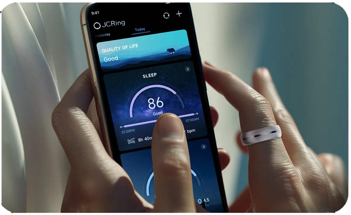 MYnextRING N2 Pro am Finger getragen